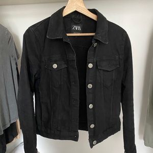 Zara black jean jacket